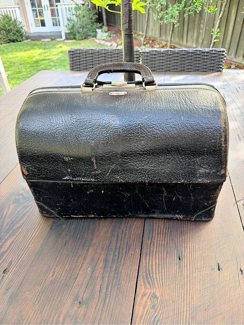 Vintage Emdee Schell Top Grain Cowhide Doctor’s Bag 1940s